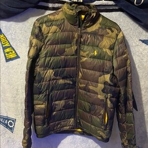 Polo Ralph Lauren Green Camouflage Puffer Jacket